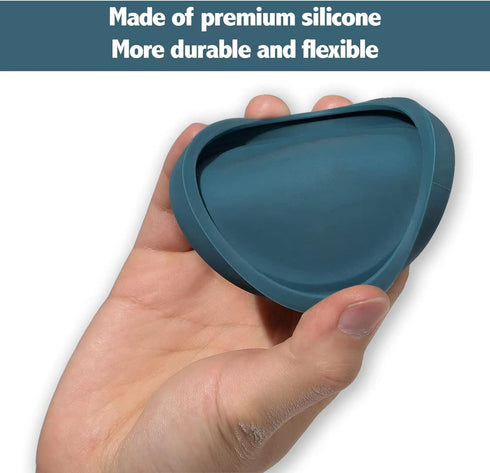 3 Pack Small Cat Food Can Lids, Silicone Pet Food Can Lids Covers for 3 oz 2.5 oz Cat Food Cans, Dark Blue...